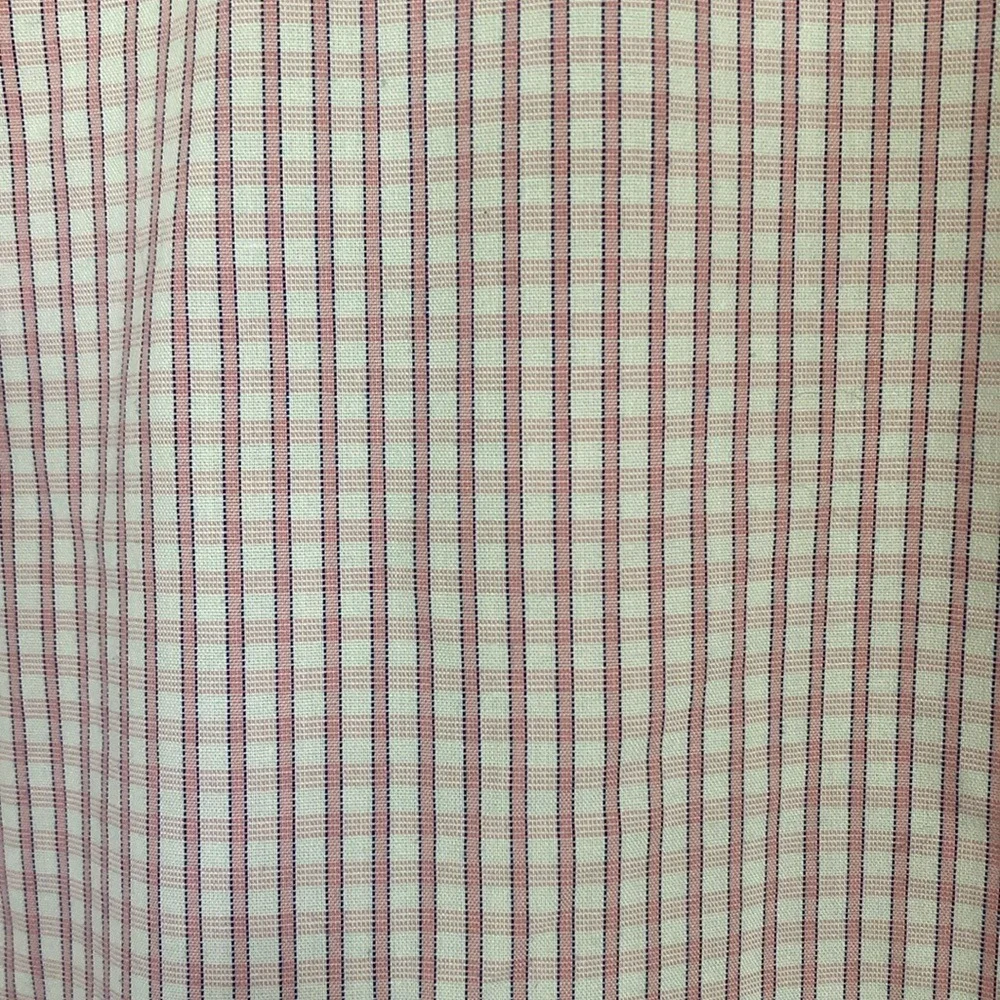 Banana Republic Mens Pink Plaid No Iron Cotton Button Up‎ Shirt Size Large Slim